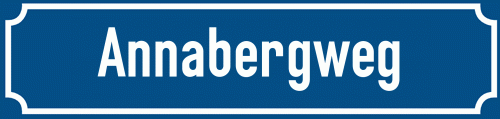 Straßenschild Annabergweg
