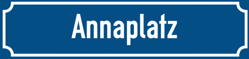 Straßenschild Annaplatz