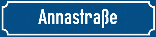 Straßenschild Annastraße