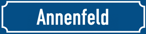 Straßenschild Annenfeld