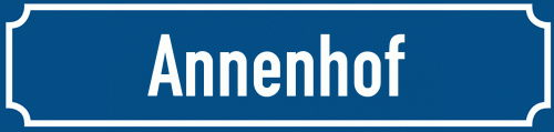 Straßenschild Annenhof