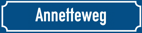 Straßenschild Annetteweg