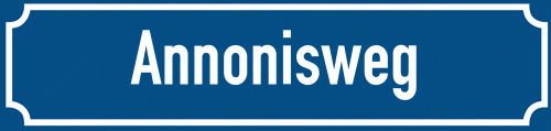 Straßenschild Annonisweg