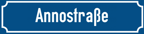 Straßenschild Annostraße