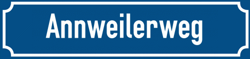 Straßenschild Annweilerweg