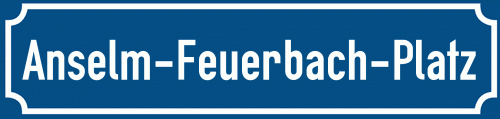 Straßenschild Anselm-Feuerbach-Platz zum kostenlosen Download