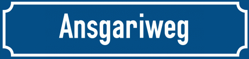 Straßenschild Ansgariweg