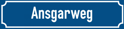 Straßenschild Ansgarweg