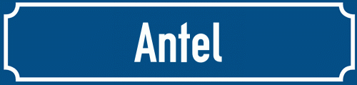 Straßenschild Antel