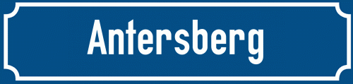 Straßenschild Antersberg