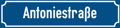 Straßenschild Antoniestraße
