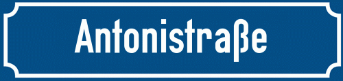 Straßenschild Antonistraße