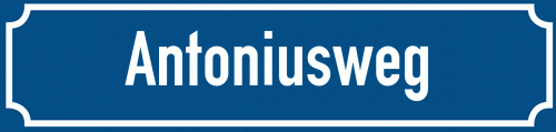Straßenschild Antoniusweg