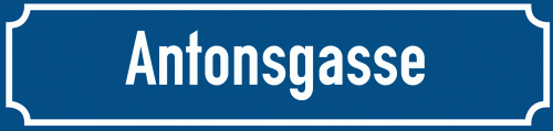 Straßenschild Antonsgasse