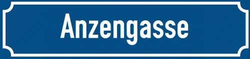 Straßenschild Anzengasse