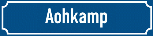 Straßenschild Aohkamp