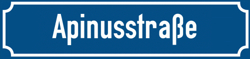 Straßenschild Apinusstraße
