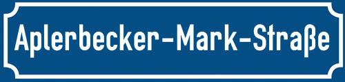 Straßenschild Aplerbecker-Mark-Straße
