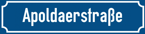 Straßenschild Apoldaerstraße