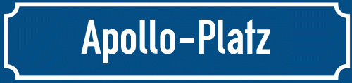Straßenschild Apollo-Platz zum kostenlosen Download