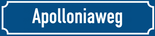 Straßenschild Apolloniaweg