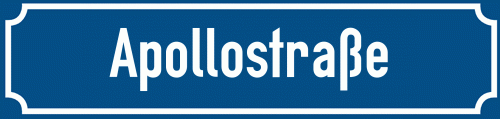 Straßenschild Apollostraße