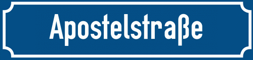 Straßenschild Apostelstraße