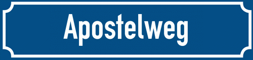 Straßenschild Apostelweg
