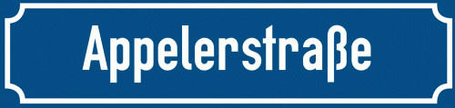 Straßenschild Appelerstraße