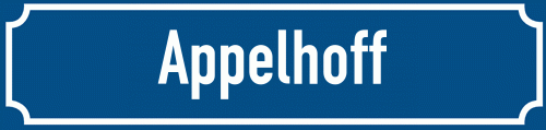 Straßenschild Appelhoff