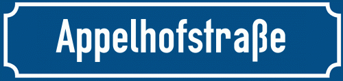 Straßenschild Appelhofstraße