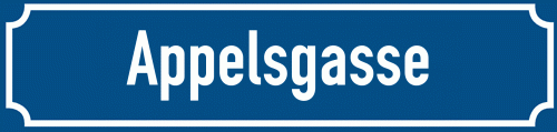 Straßenschild Appelsgasse