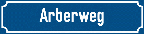 Straßenschild Arberweg
