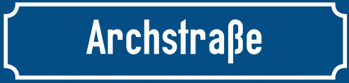 Straßenschild Archstraße
