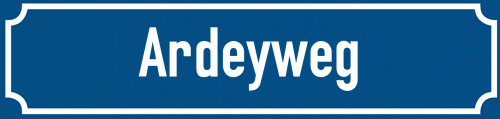 Straßenschild Ardeyweg
