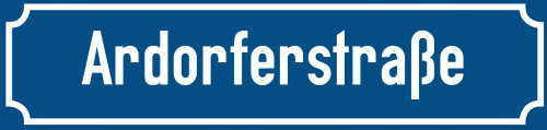 Straßenschild Ardorferstraße