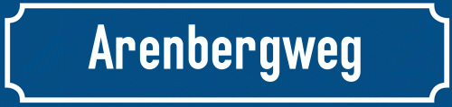Straßenschild Arenbergweg