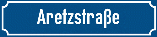 Straßenschild Aretzstraße
