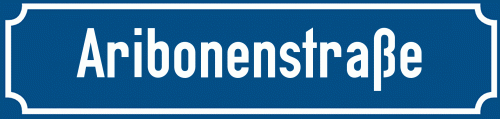Straßenschild Aribonenstraße