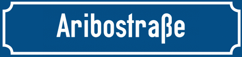 Straßenschild Aribostraße