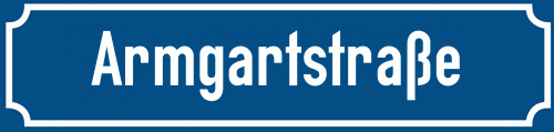 Straßenschild Armgartstraße