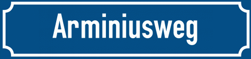 Straßenschild Arminiusweg