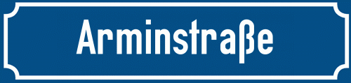 Straßenschild Arminstraße