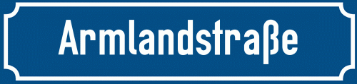 Straßenschild Armlandstraße
