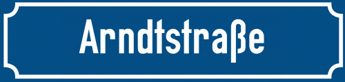 Straßenschild Arndtstraße zum kostenlosen Download
