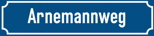 Straßenschild Arnemannweg