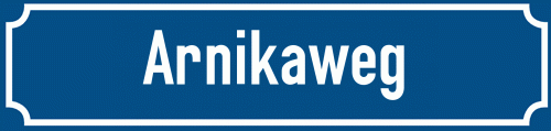 Straßenschild Arnikaweg