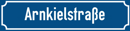Straßenschild Arnkielstraße