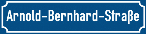 Straßenschild Arnold-Bernhard-Straße