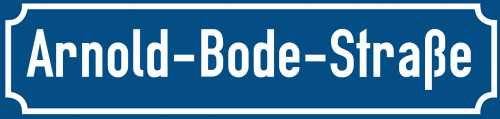 Straßenschild Arnold-Bode-Straße